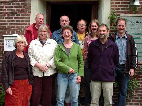 bezoek aan Münster, in het midden gastvrouw Karin Rietman